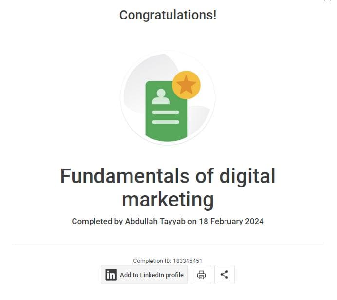 Fundamentals of Digital Marketing